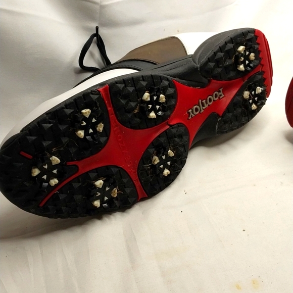 FootJoy GreenJoys Mens Golf Shoes Sz 10.5M 45516 White Brown Soft Spikes - Picture 5 of 8